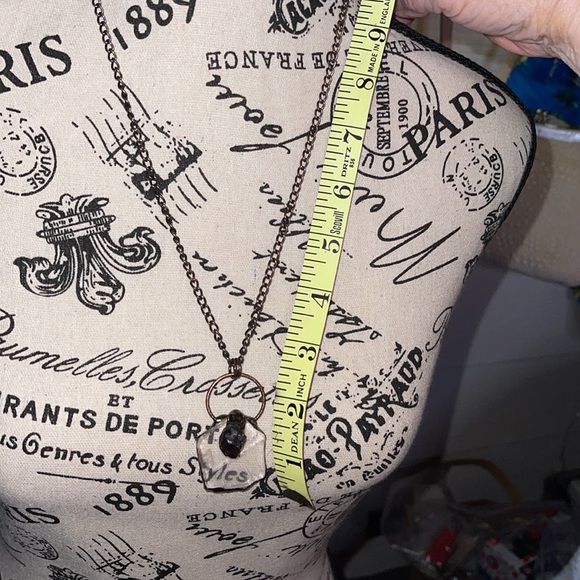 VINTAGE Fossilized clear crystal &Amethyst with copper. - Picture 9 of 9